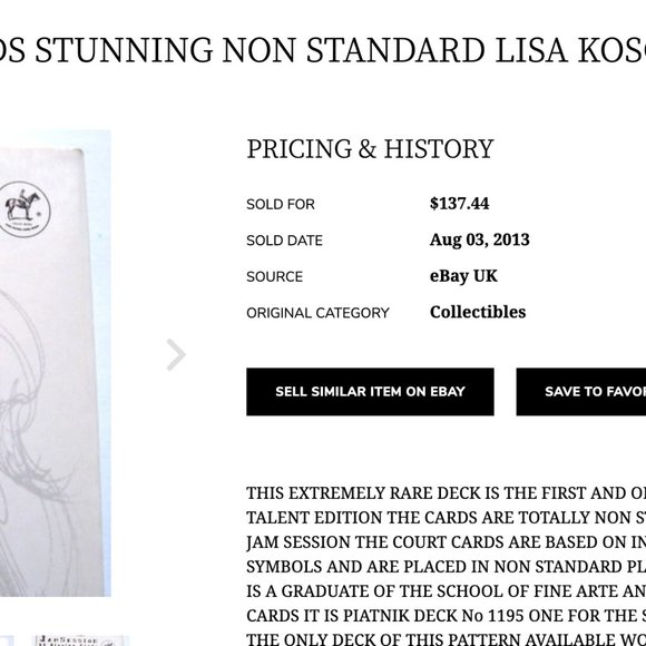 Jam Session Poker Playing Cards by Lisa Koschat Piatnik Collectors Cards - Picture 7 of 8